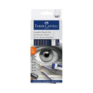 Faber-Castell Graphite Sketch Pencil Set with Sharpener & Eraser