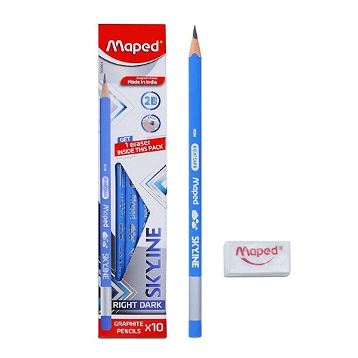 Maped Craft Kit for Kids|Pencil, Twist & Flex Ruler, Kidi cut Scissor,White Glue- A complete Craft Supply|Wooden Pencils|Shock proof Scissor|Ideal for young kids learning|Safe & Non-toxic For Children - Image 2