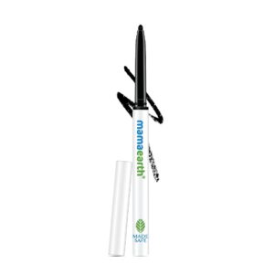Mamaearth Long Stay Kajal Black Retractable Waterproof Pencil, With Vitamin C & Chamomile, Charcoal Black, Matte Finish - 0.35 g