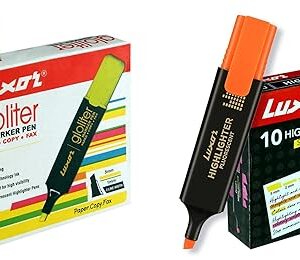Luxor 887 N Highlighter - Yellow - Box of 10 1851 Highlighter - Orange - Box of 10