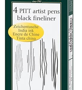 Faber-Castell Pitt Artist Color Pen Set - Pack of 4, XS, S, F, M