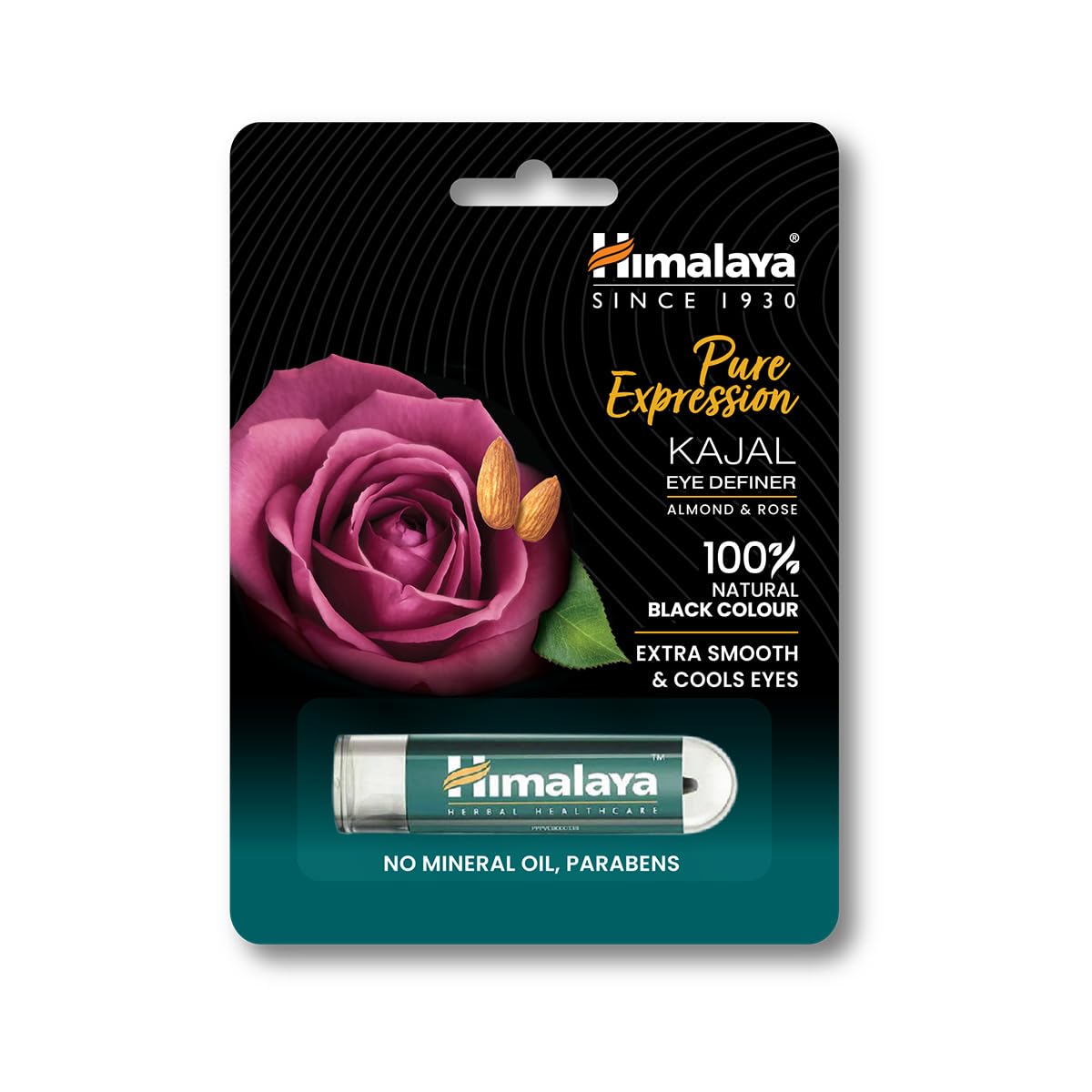 Himalaya Herbals Pencil Kajal Opaque Finish, Black, 2.7G
