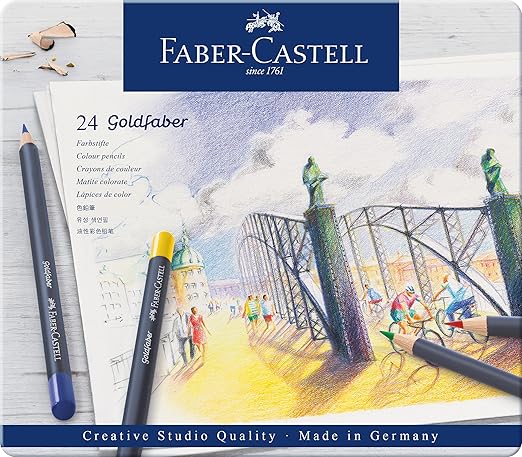 Faber-Castell Goldfaber Colour Pencils – Tin of 24
