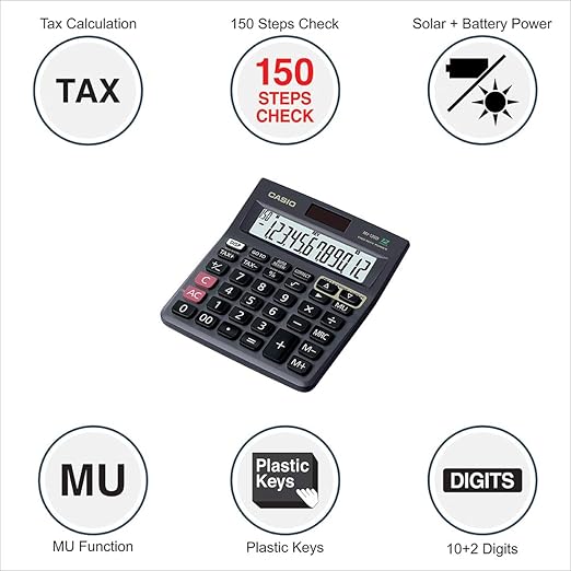 Casio MJ-120D 150 Steps Check and Correct Desktop Calculator with Tax Keys - Image 2