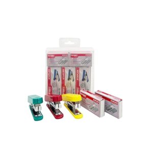 Kangaro Stapler-MINI-10 (Combo Pack of 6 Stapler with 6 Pack of no.10 Staples pins)