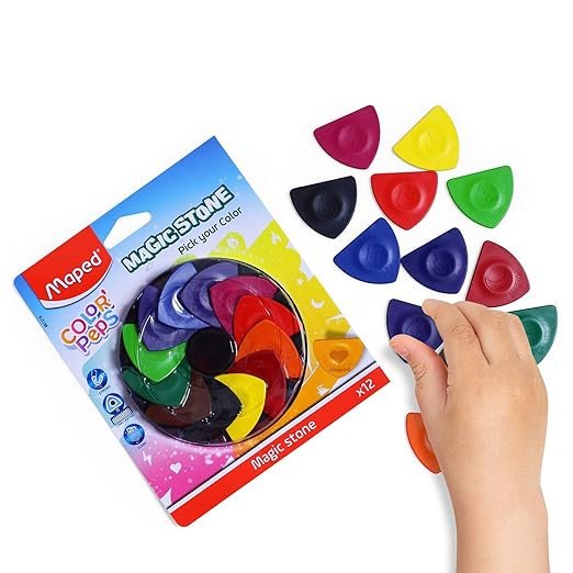 MAPED Magic Stone Combo-Set Of 3| Triangular Ergonomic Colors for easy holding| Non-Toxic, Strong & Long lasting | Mini Highlighters| Return Gift| Fun,Clean, Safe & Compact