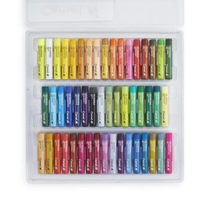 Camel Oil Pastel with Reusable Plastic Box - 50 Shades,Multicolor
