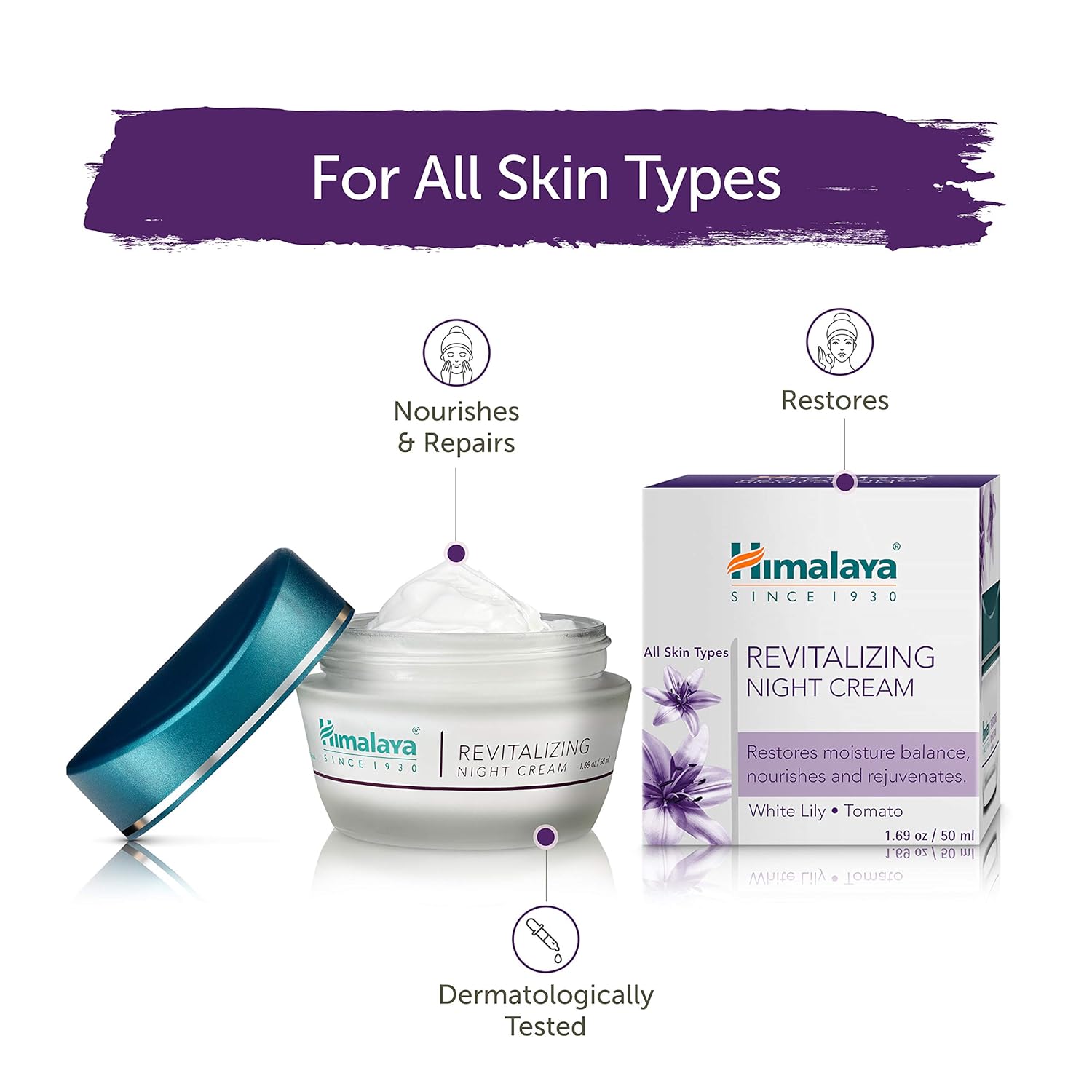Himalaya Herbals Revitalizing Night Cream, 50g - Image 2