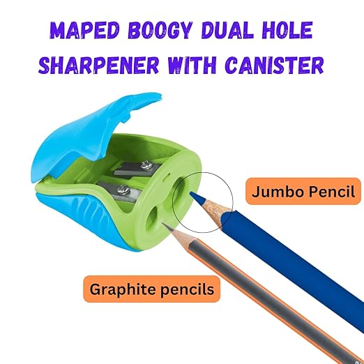 Maped Back-To-School stationery|10pc Pencils, 2H Sharpner with Canister, 2pc Erasers with Sleeve, Foldable Scale in 1combo| Ideal for Students, Office & daily purpose use|Gifting idea for Boys & Girls - Image 2