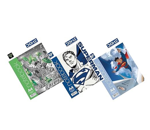 DOMS Unruled Notebook | SUPERMAN Series | 172 Pages | Soft Cover Pinning Binding | 29.7 X 21 cm | A4 Size notebook for students |Pack Of 6 books - Image 2