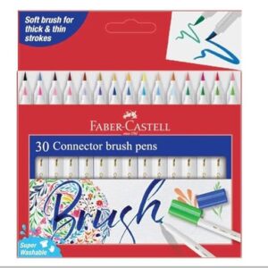 Faber-Castell Connector Brush PENS Assorted Pack of 30
