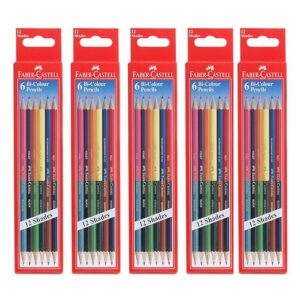 Faber Castell 6 Bi-Color Pencils (Pack of 5)