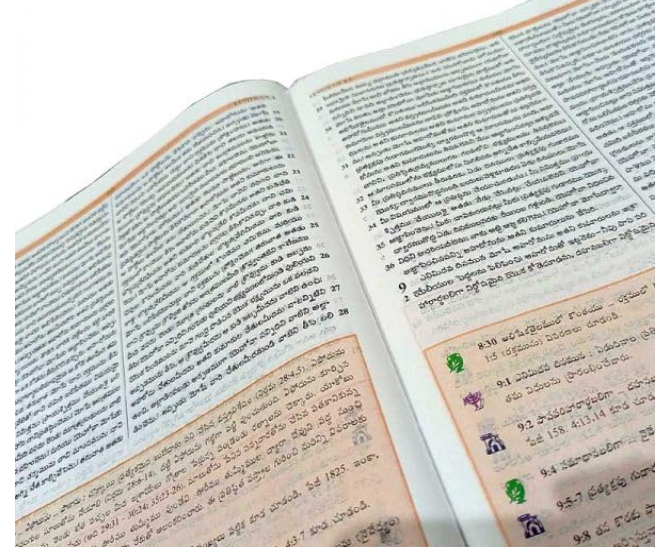Telugu Study bible by EachDayKart by The Bible society of india (Author) Format: Leather Bound - Image 2