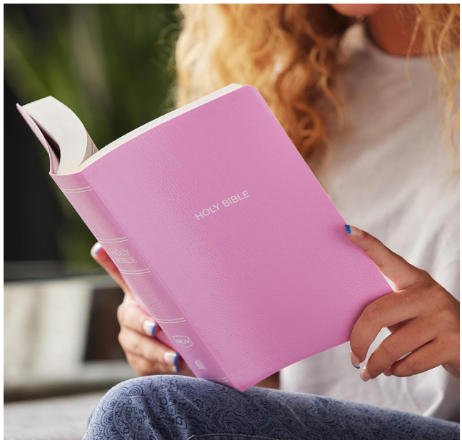 NKJV, Gift and Award Bible, Leather-Look, Pink, Red Letter, Comfort Print