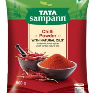 Tata Sampann Chilli Powder with Natural Oils, 500g, Lal Mirchi Powder, Mirchi Powder