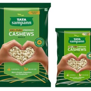Tata Sampann Pure Cashews Whole| 1kg Value Pack & Tata Sampann Pure Cashews Whole| 500g