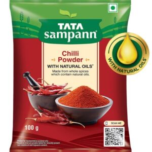 Tata Sampann Chilli Powder with Natural Oils, 100g, Lal Mirchi Powder, Mirchi Powder