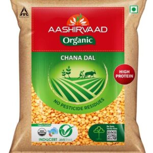 Aashirvaad Organic Chana Dal, 1 Kg, 100% Organic Chana Dal, Rich in Protein