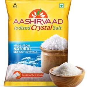 Aashirvaad Iodized Crystal Salt, Authentic Crystal Salt for Traditional Dishes, 1kg