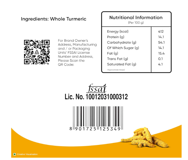 Aashirvaad Turmeric Powder, 100g, Natural Golden Turmeric Powder with No Added Flavours and Colours - Image 2