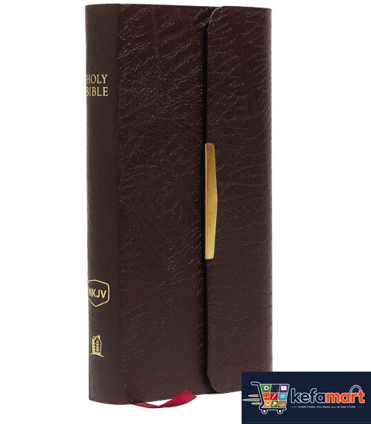 Nkjv, Checkbook Bible, Compact, Bonded Leather, Burgundy, Wa