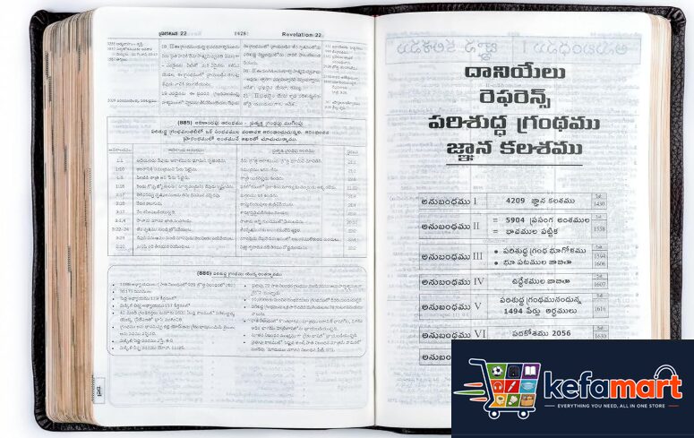 DANIEL REFERENCE BIBLE (TELUGU) - Leather - Image 2