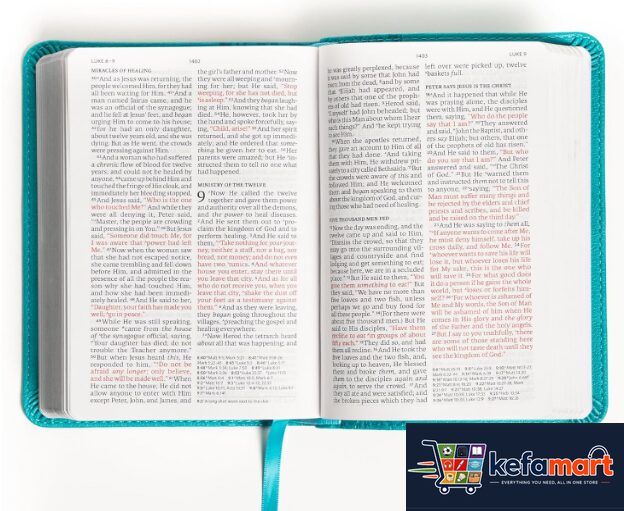 NASB Large Print Compact Reference Bible, Teal Leathertouch - Image 2