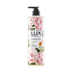 Lux Botanicals Glowing Skin Body Wash With Gardenia & Honey Extracts For Women, 100% Natural Extracts, Moisturizing & Gentle Shower Gel Smooth & Nourished Skin, Floral Fragrance, No Parabens, 450 Ml