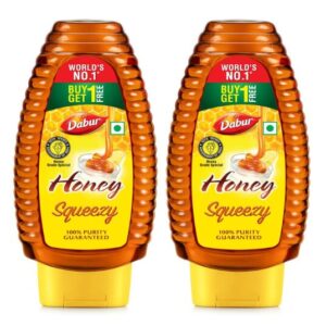 Dabur Honey - 800g (400g x 2, Buy 1 Get 1 Free) | 100% Pure | World's No.1 Honey Brand with No Sugar Adulteration | For Fitness & Health | Natural Immunity Booster | 100% Indigenous | Rich in Antioxidants & Minerals