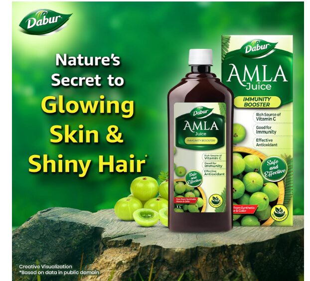 Dabur Amla Juice: Rich Source of Vitamin C and Antioxidants for Immunity boosting |Pure, Natural and 100% Ayurvedic Juice -1L - Image 2