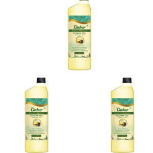 Dabur Cold Pressed Sesame(Gingelly) Oil, 1 L (Pack of 3)