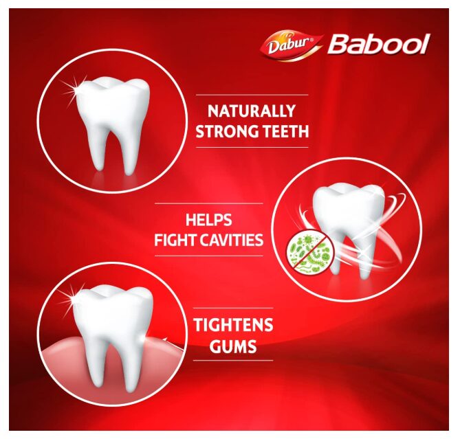 Dabur Babool Ayurvedic Toothpaste -700g (350g x 2) | For Strong Teeth & Healthy Gums | Helps in Cavity Protection, Fresh Breathe | All Round Protection - Image 2