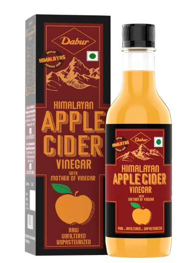 Dabur Himalayan Apple Cider Vinegar with Mother of Vinegar | Raw, Unfiltered, Unpasteurized | For weight loss and boost immunity| No added colours or preservatives - 500 ml