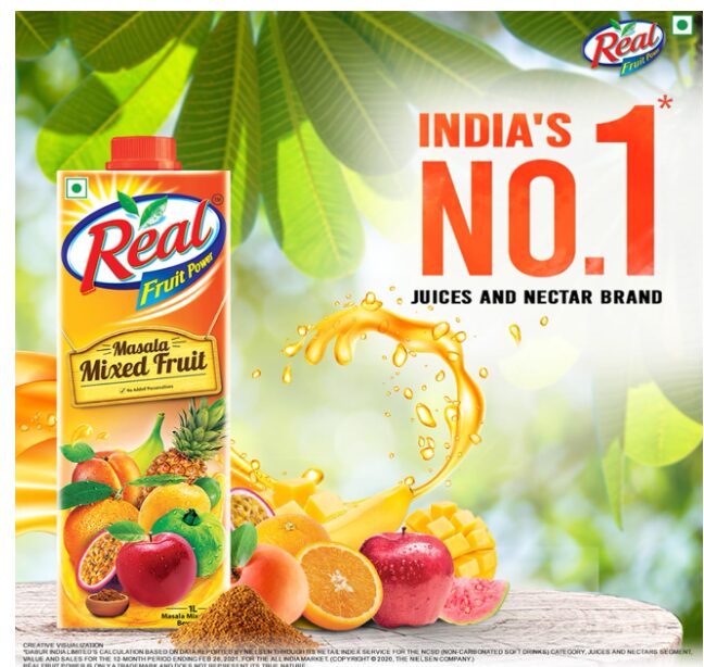 Real Fruit Power Real Masala Mixed Fruit 1L, 1 kg - Image 2
