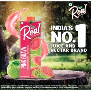 DABUR Real Pink Guava With No Added Preservatives And Artifical Colours -1 L