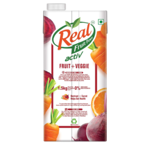 Real Activ Beetroot Carrot Juice with No Added Sugar or Preservatives -1L