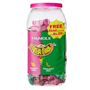 Hajmola Maha Candy Jar, Aam and Imli, 455g (130 Pieces) with free 45 ml Dabur Amla worth Rs 20/- Inside the Jar