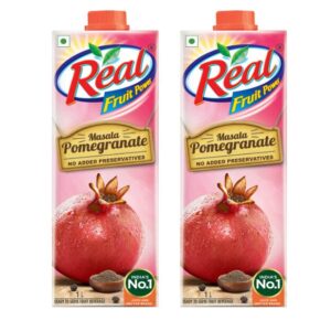 DABUR Real Fruit Juice, Masala Pomegranate, 1L Box (Pack Of 2)