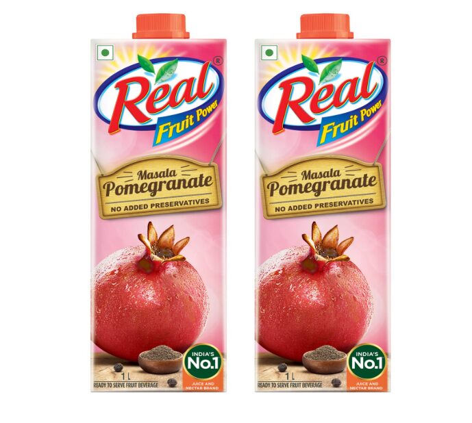 DABUR Real Fruit Juice, Masala Pomegranate, 1L Box (Pack Of 2)