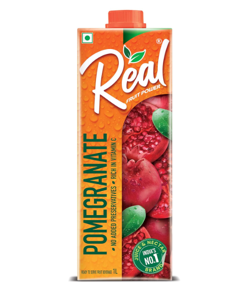 DABUR Real Pomegranate Fruit Juice -1L (Pack Of 2) | Rich In Vitamin C | No Added Preservatives, No Artificial Colors & Flavours | Goodness Of Best Fruits | Daily Dose Of Fruit Nutrition - Image 2