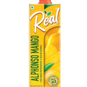 Real Alphonso Mango Fruit Juice-1L | Rich In Vitamin C | No Added Preservatives, Artificial Colors & Flavours | Goodness Of Best Fruits | Tasty, Refreshing & Energising