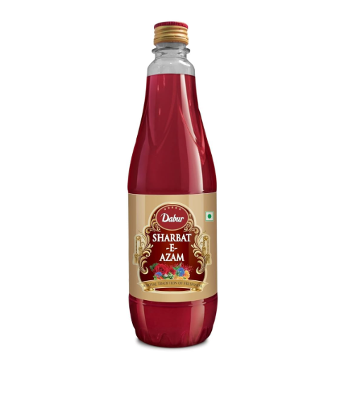Dabur Sharbat-E-Azam, 750 ml | Traditional Refreshing Summer Sharbat for Beverages, Milkshakes, Mocktails & Desserts.