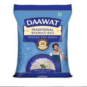 Daawat Traditional Basmati Rice 5Kg| Premuim Aromatic Rice| Aged upto 2 Years