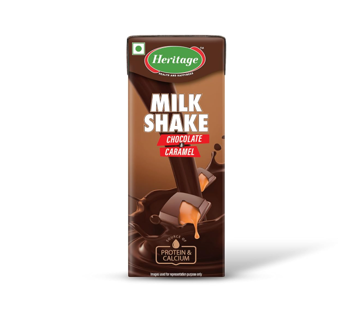 Heritage Chocolate & Caramel Milkshake, 180 ml Tetra Pack
