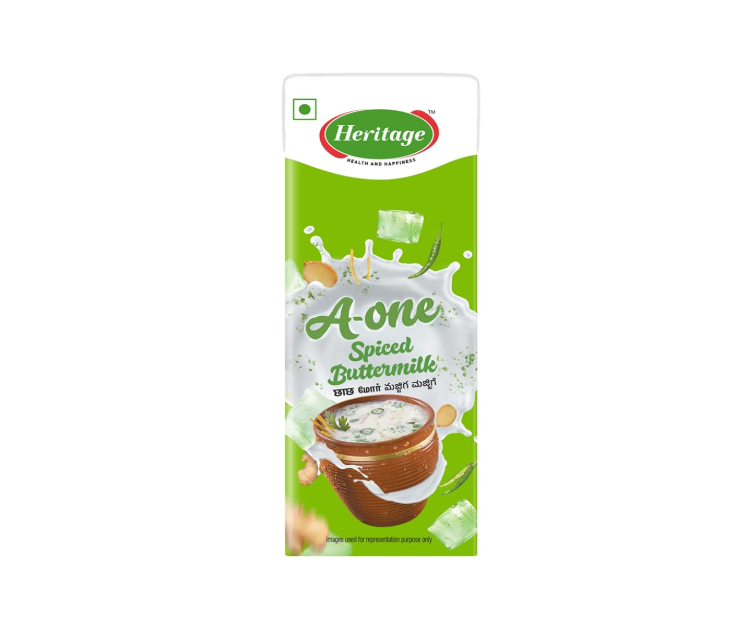 Heritage A-One Buttermilk, 180 Ml Tetra
