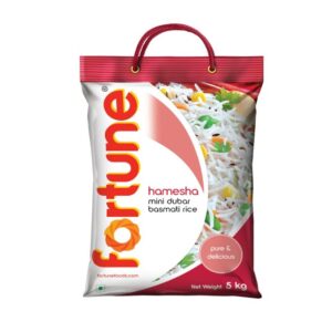 Fortune Hamesha Mini Dubar Basmati Rice, 5 Kg | Fluffy & Non-Sticky | Ideal for Daily Cooking