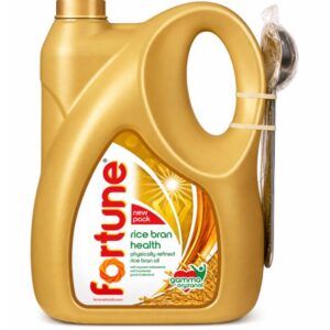Fortune Rice Bran Health Oil | Reduces Bad Cholesterol | Rich in Gamma Oryzanol | 5L/4.35 Kg Jar (Weight May