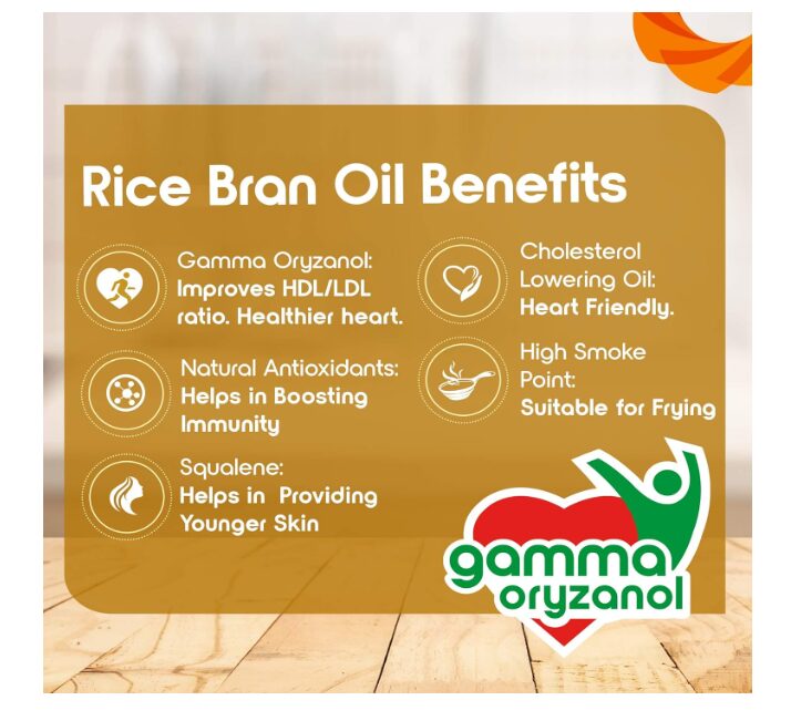 Fortune Rice Bran Health Oil | Reduces Bad Cholesterol | Rich in Gamma Oryzanol | 5L/4.35 Kg Jar (Weight May - Image 2