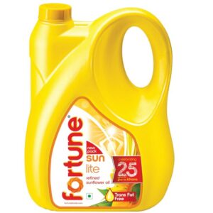 Fortune Sunlite Refined Sunflower Oil, 4.35 Kg Jar
