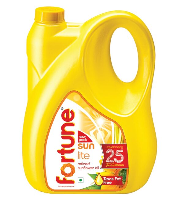 Fortune Sunlite Refined Sunflower Oil, 4.35 Kg Jar